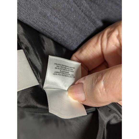 Ann Klein Blazer jacket Sz14 Navy and black See description. - Picture 11 of 15